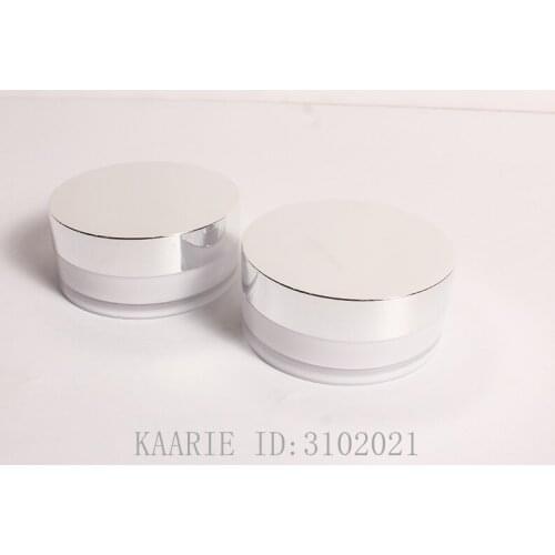 100ml 10pcs Empty Acrylic White Cosmetic Cream Jar ,DIY Portable Convenient Packing Container,Refillable Beauty Makeup Mask Tool