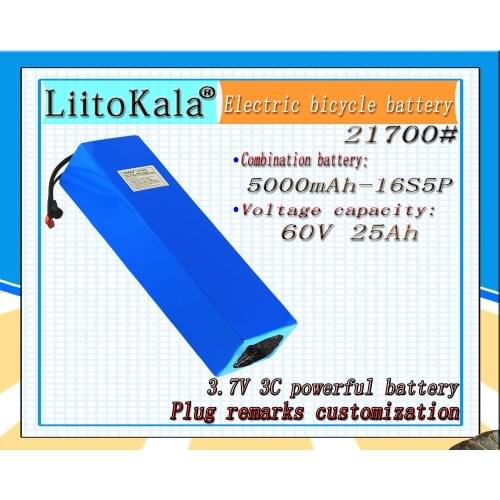 LiitoKala 60V 25ah electric scooter bateria 60V 25AH Electric Bicycle Lithium Battery Scooter 60V 1000W ebike battery