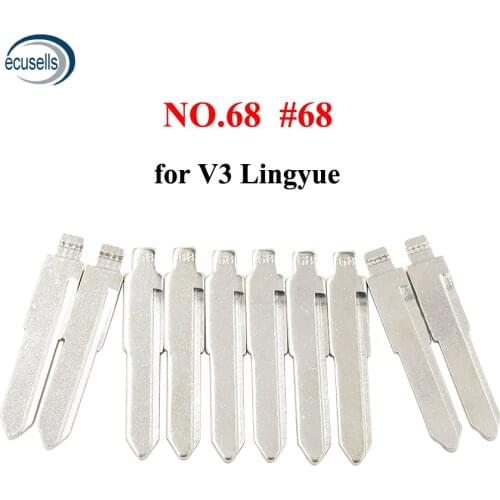 10PCS, NO.68 Universal Remotes Flip Key Blade 68# for V3 Lingyue KD Remote
