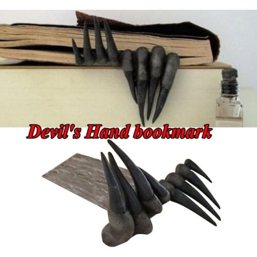 Resin Devil Bookmark Unique Ornaments Bookmarks Paw Bookmarks Horrifying Desktop Decorations Resin Crafts Halloween Bookmark