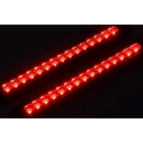 1 Pair DC 10-30V 15LED Car Tail Rear Red LED Lamp Waterproof Third Brake Signal Light Bar For Trailer Truck Lorry Pickup