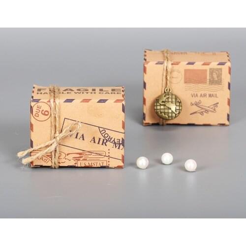 10Pcs/Lot Creative Kraft Paper DIY gift bag Candy box kawaii Party Supplies Candy Boxes Creative Simple style Gift box