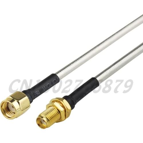 10cm RF SMA Jack female bulkhead Straight to RP-SMA Plug(female pin) Straight Pigtail Jumper Cable RG402