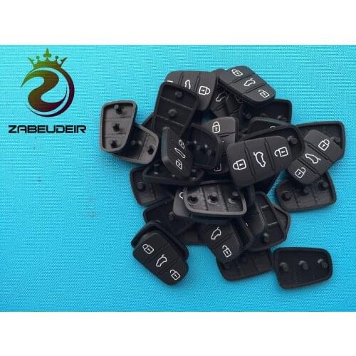 100Pcs/Lot Of New Replacement Rubber Key Pad For Hyundai 3 Button Remote Flip Shell Case Blank No Logo Car Accessories Auto Part