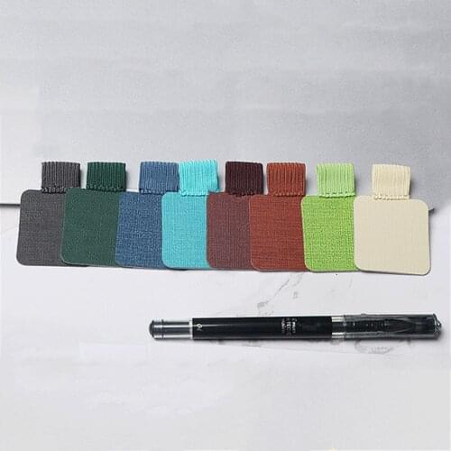 2PCS/Lot Self-adhesive Leather Pen Clips Rubber Elastic Loop for Notebook Diary Journals Clipboards Pen Holder Office Stationery