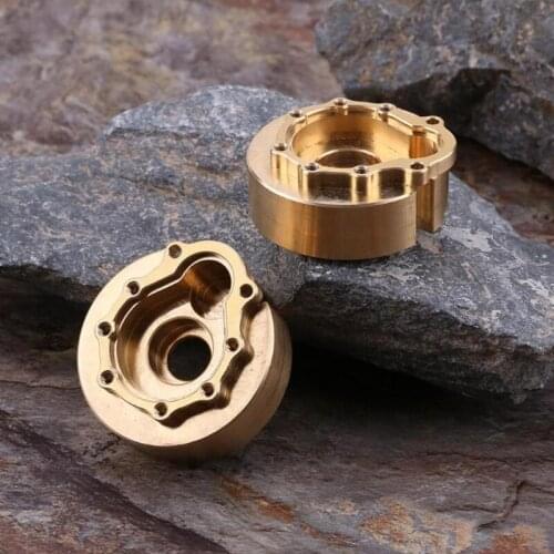 2Pcs Heavy Duty Brass Steering Knuckle Portal Cover Counterweight for 1/10 RC Crawler TRX4 TRX-4