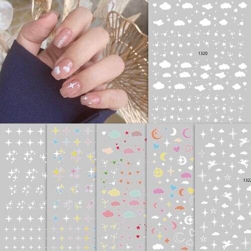 3D Cloud Star Nail Art Sticker Self-adhesive DIY Manicures Tips Mobile Phone Case Decoration Stickers Nail Art Design Tool