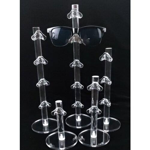 Acrylic clear glasses stand for sunglasses showcase eyeglasses display holder case jewelry organizer accessories shelf rack