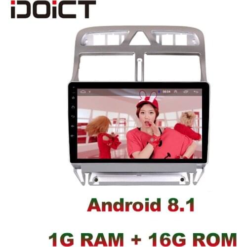 IDOICT 2din Android 8.1 Car DVD Video Player GPS Navigation Multimedia For peugeot 307 Radio 2004-2013 bluetooth stereo DSP