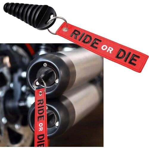 Key Ring Jewelry Keychain and Muffler Exhaust Silencer Wash Plug Bike ATV Scooter Off-road Silencer