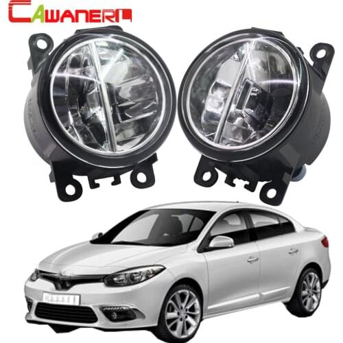 Cawanerl For Renault Fluence L30 Saloon 2010-2015 Car Styling LED Fog Light Lamp 4000LM White 6000K Daytime Running Light DRL