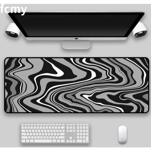 Black Big Mousepad Personalized Fabric Mouse Pad Art Table Mats Office Carpet Desk Pad Mouse Mat Rubber Mat for Computer Table