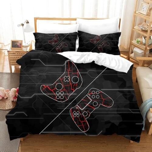 Black Gamepad Bedding Set Kids Gaming Game 3D Print Comforter Luxury Queen King Single Duvet Cover Set Home Textile Decor Modern