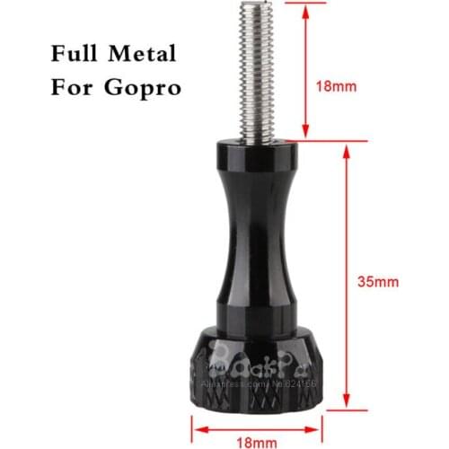 1PCS Full Metal Black For Gopro Hero 3 4 SupTig SJ4000 SJ5000 SJ6000 Camera Mount Holder Adapter Screw Accessories [No Tracking]