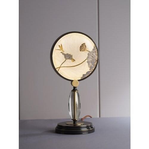 New Chinese Style Decoration Bedroom Bedside Lamp Living Room Modern Copper Study Lamp Bedroom Lamp Living Room Decor