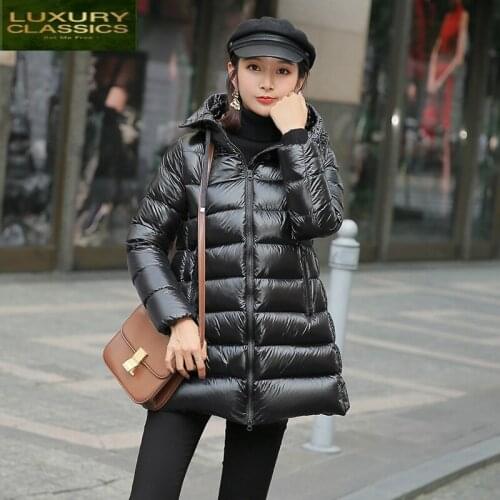 Womens Brand 2021 New Down Jacket Women Thick Warm 90 % White Duck Down Coat Female Korean Light Down Parkas Hiver 907
