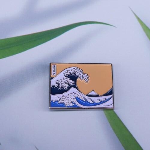 Art Fashion Enamel Great Wave enamel Pin