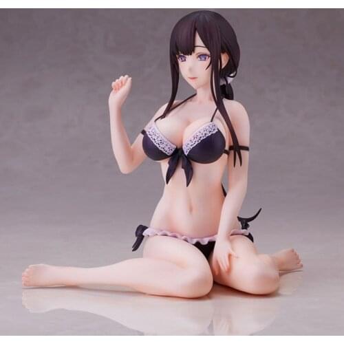 15cm Devil Sister Chiyo Complete Action Figure Anime Sitting Position Swimsuit Ver. PVC Collection Model Dolls Toys for Gifts