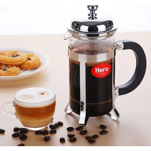 French Presses Stainless Steel Coffee Pot Household Coffee Machine Make Tea Organ Hand Punching Coffee Filter Cup Cafetera Cafe