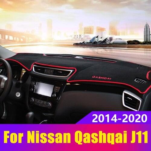 Car Dashboard Avoid Light Pad Instrument Platform Desk Cover Mat Carpets Trim For Nissan Qashqai J11 2014-2019 2020 Accessories