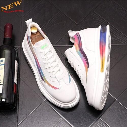 Fashion High Quality Leather Men Casual Shoes Air Cushion Sneakers Skateboard Shoes Flats Loafers Zapatillas Hombre