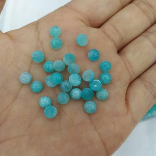 Wholesale natural Amazonite stone beads fashion 4mm round CAB CABOCHON for jewelry Accessories 50pcs/lot free shipping