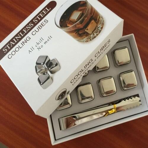 304 Stainless Steel Whiskey Cooler Wine Cooling Stones Ice Cubes Chillers Drink Physical Cooling Tools