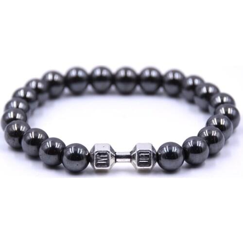 Leopard Tiger Eye Lion Head Bracelet Owl Buddha Hematite beads Bracelets Bangles Charm Dumbbell Stone Bracelet Men Women Jewelry