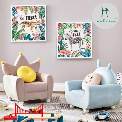 Louis Fashion Childrens Sofas Hipster double child baby seat cute cartoon princess Nordic style