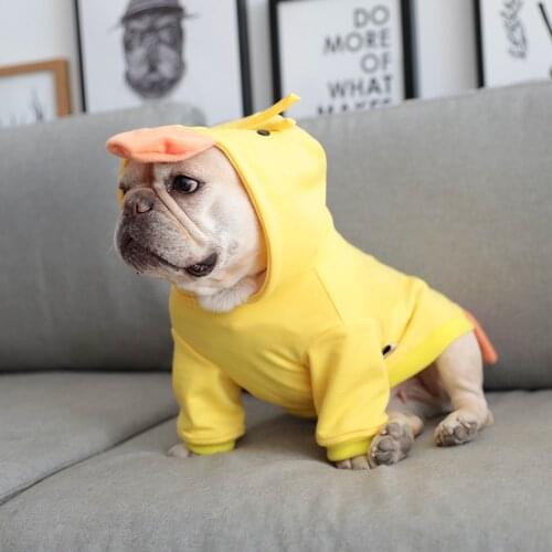 Cute Cartoon Duck Transformed Cloth Pet Dog Coat French Bulldog Casual Clothing Spring Summer Comfortable Clothes for Dogs