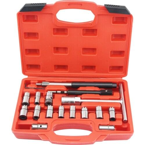 5/7/10/17PC Four sets Diesel Injector Seat Cutter Cleaner Tool Set Carbon Remover