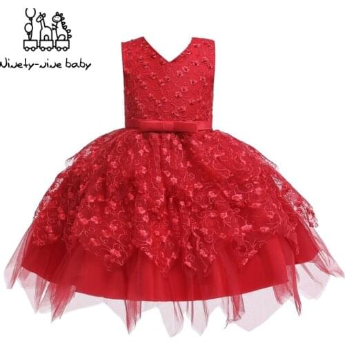 Fancy Cosplay Dress Girl Kids Clothes Halloween Costumes For Children Princess Dresses Girls Red Clothing Christmas Party Dress