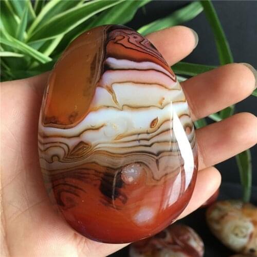Natural stone Sardonyx agate palm stones and crystals healing for home decoration