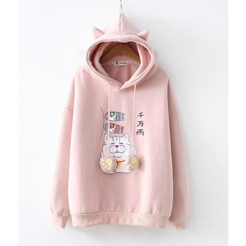 Женские толстовки утепленные Neko Para China At AliExpress