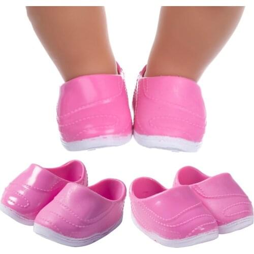 2021 New Pattern Pink Butterfly Sandals Fit 18Inch American 43cm Baby Doll Clothes Accessories,Girls Toys,Generation