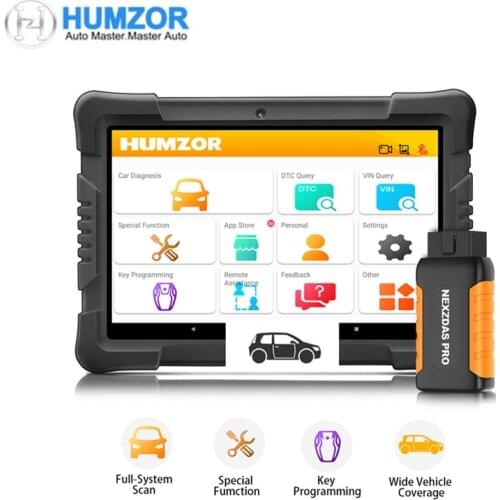 Humzor NexzDAS Pro Tablet With IMMO/ABS/EPB/SAS/DPF/Oil Reset Bluetooth All Systems Automotive Scanner