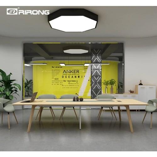 Nordic Simple Style Stand Wood rectangle Oval Office Conference Meeting Table Desk Furniture