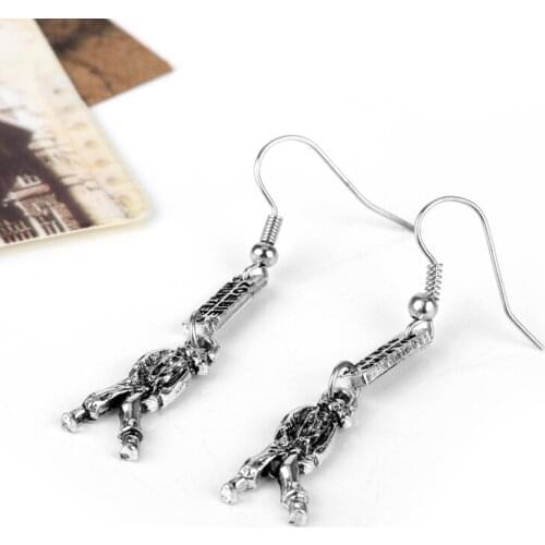 The Walking Dead Zombie Pendant Earrings for Women Girls Cosplay Jewelry Drop Earrings