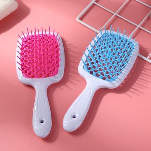 Wide Teeth Air Cushion Combs Women Scalp Massage Brush Hollow Grid Comb Dry Wet Detangling Brush Scalp Massage Hair Styling Comb