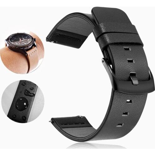 Smart Band For Amazfit 22mm 20mm 24mm Watch Strap Genuine Leather Belt Watchband Watches Bracelet For Huawei Watch GT Wristband