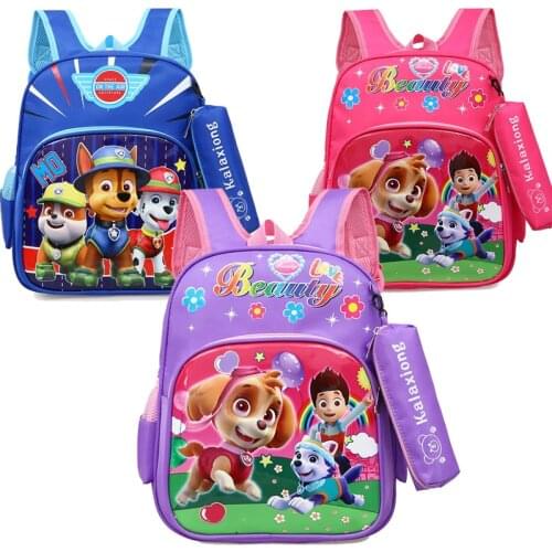 Paw Patrols Kindergarten Backpack Children School Bag Cartoon Printed Nylon Bookbag Boy Girl Unisex Back To School Rucksack Gift