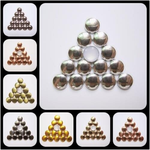 Hot-Fix Studs 8MM Loose Rhinestones Gun Metal/Gold Round Studs Decorations 144Pieces Diy Jeans Accessories Garment Beads Crafts