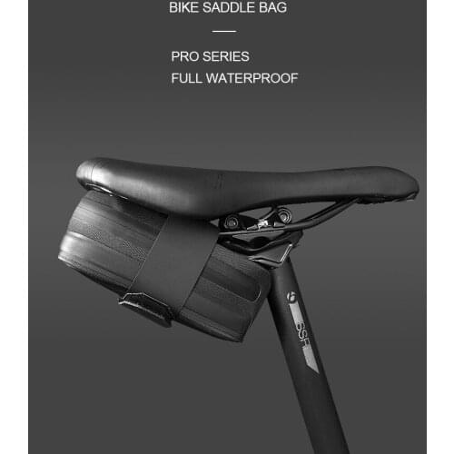 Sahoo Bicycle Saddle Bag Strap-on Cycling Saddle Bag Refletive Print MTB Bike Tail Seat Pouch Pannier Sack For Bike Accessories