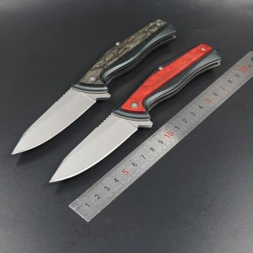 Tactical Survival Knife Folding Blade Pocket Knife Hardened 56HRC Stainless Steel Hunting Knives Outdoor EDC Defense Multi Tool