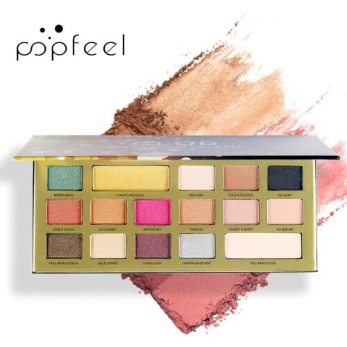 New 16 Color Pearl Light Eye Shadow Nude Make-up Pearlescent Matte Box Eyeshadow Pallete Multicolor Eyeshadow Tool Wholesale