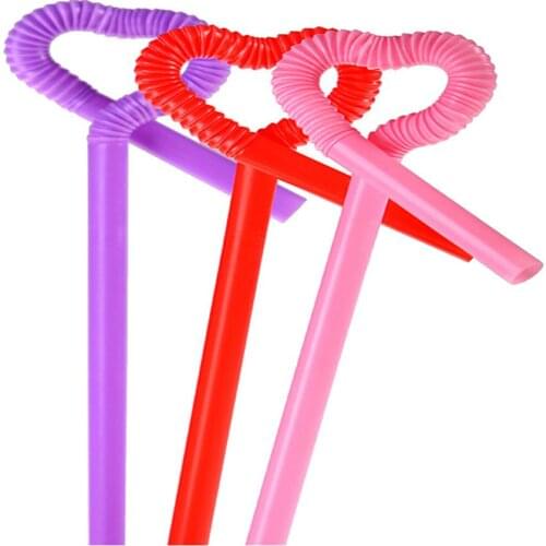 100 Pcs Plastic DIY Drinking Straws 22inch Long Multi-Colored Striped Bedable Disposable Bar Club Party Rainbow Flexible