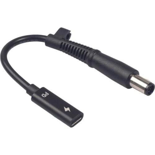 USB 3.1 Type C USB-C Female to DC 7.4x5.0mm /7.4*0.6mm with Pin Power Charge Adapter Connector Cable 15cm for HP Laptops Charger