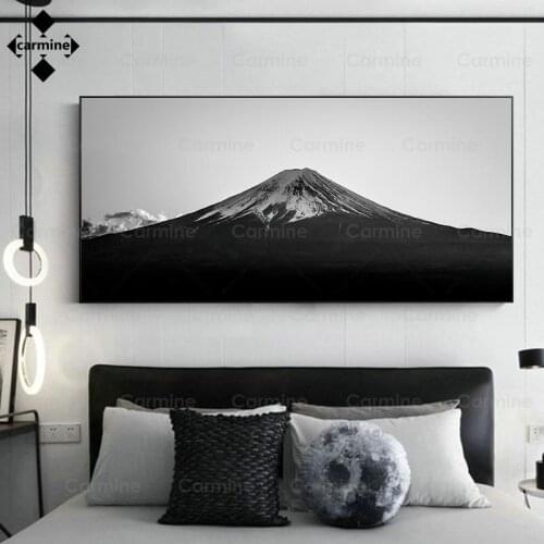 Japan Fuji Mountain Painting On Canvas Black and White Poster and Print Nordic Landscape Wall Art Pictures for Living Room Decor