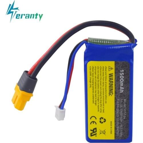 1-5pcs 11.1v 1500mah Rechargeable Battery For Udirc Udi010 Brushless Motor High-speed Rc Boat Xt60 Interface lipo Battery