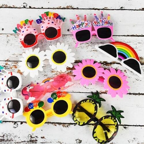 1pc Funny Happy Birthday Glasses Creative Birthday Cake Eyeglasses For Kids Adult Birthday Party Supplies Photo Booth Props